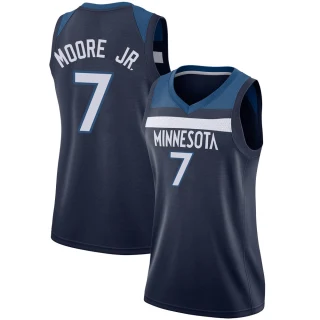 Women's Wendell Moore Jr. Minnesota Timberwolves Navy Swingman Jersey - Icon Edition