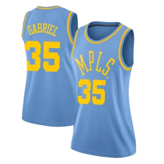 Women's Wenyen Gabriel Los Angeles Lakers Blue Swingman Hardwood Classics Jersey