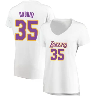 Women's Wenyen Gabriel Los Angeles Lakers White Fast Break Jersey - Association Edition