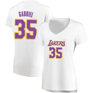 Women's Wenyen Gabriel Los Angeles Lakers White Fast Break Jersey - Association Edition