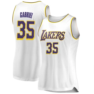 Women's Wenyen Gabriel Los Angeles Lakers White Swingman 2018/19 Jersey - Association Edition