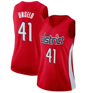 Women's Wes Unseld Washington Wizards Red Swingman 2018/19 Jersey - Earned Edition