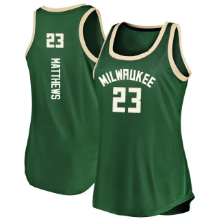 Women's Wesley Matthews Milwaukee Bucks Green Fast Break Tank Jersey - Icon Edition