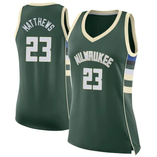 Women's Wesley Matthews Milwaukee Bucks Green Swingman Jersey - Icon Edition