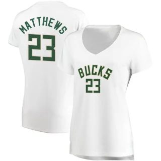 Women's Wesley Matthews Milwaukee Bucks White Fast Break Jersey - Association Edition