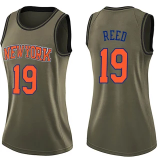 Women's Willis Reed New York Knicks Green Swingman Salute to Service Jersey