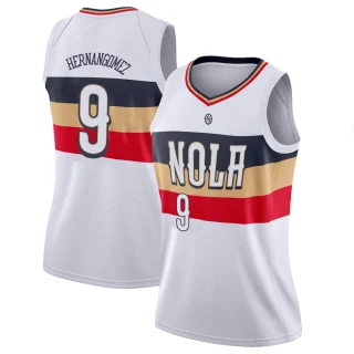 Women's Willy Hernangomez New Orleans Pelicans White Swingman 2018/19 Jersey - Earned Edition