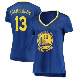 Women's Wilt Chamberlain Golden State Warriors Gold Fast Break Royal Jersey - Icon Edition