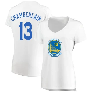 Women's Wilt Chamberlain Golden State Warriors Gold Fast Break White Jersey - Association Edition