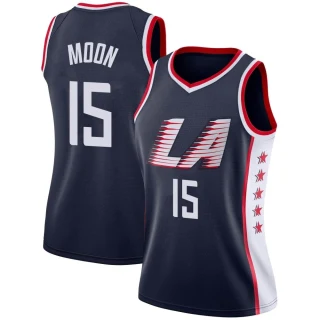 Women's Xavier Moon Los Angeles Clippers Navy Swingman 2018/19 Jersey - City Edition