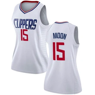 Women's Xavier Moon Los Angeles Clippers White Swingman Jersey - Association Edition