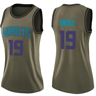 Women's Xavier Sneed Charlotte Hornets Green Swingman Salute to Service Jersey