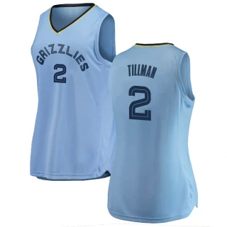Women's Xavier Tillman Memphis Grizzlies Light Blue Swingman 2018/19 Jersey - Statement Edition