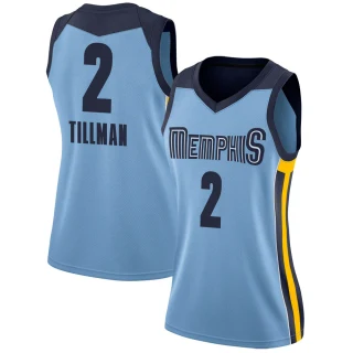 Women's Xavier Tillman Memphis Grizzlies Light Blue Swingman Jersey - Statement Edition