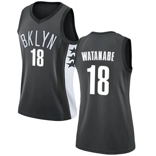 Women's Yuta Watanabe Brooklyn Nets Gray Swingman Jersey - Statement Edition