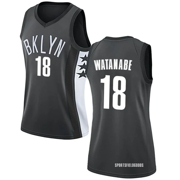 Women's Yuta Watanabe Brooklyn Nets Gray Swingman Jersey - Statement Edition