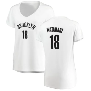 Women's Yuta Watanabe Brooklyn Nets White Fast Break Jersey - Association Edition