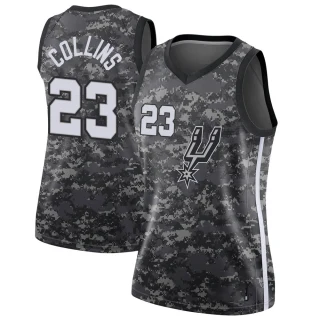 Women's Zach Collins San Antonio Spurs Black Swingman Jersey - City Edition