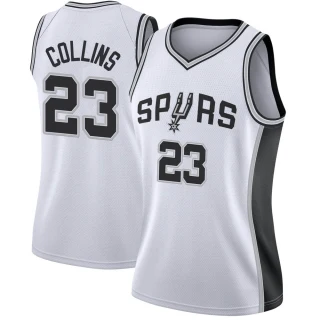 Women's Zach Collins San Antonio Spurs White Swingman Jersey - Association Edition