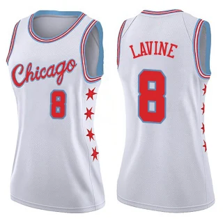 Women's Zach LaVine Chicago Bulls White Swingman Jersey - City Edition