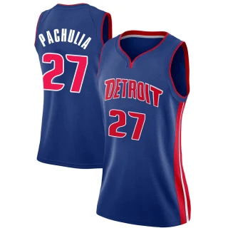 Women's Zaza Pachulia Detroit Pistons Blue Swingman Jersey - Icon Edition