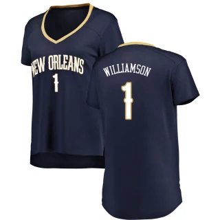 Women's Zion Williamson New Orleans Pelicans Navy Fast Break Jersey - Icon Edition