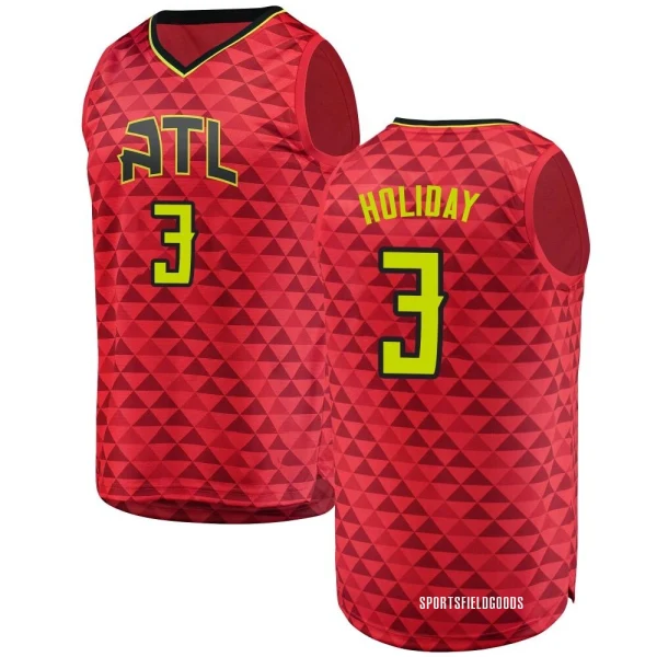 Youth Aaron Holiday Atlanta Hawks Red Fast Break Jersey - Statement Edition