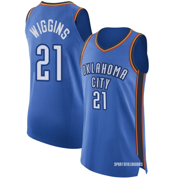 Youth Aaron Wiggins Oklahoma City Thunder Blue Authentic Jersey - Icon Edition
