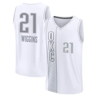 Youth Aaron Wiggins Oklahoma City Thunder White Fast Break 2021/22 Replica City Edition Jersey
