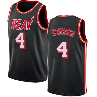 Youth A.J. Hammons Miami Heat Black Swingman Fashion Hardwood Classics Jersey