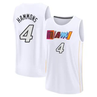 Youth A.J. Hammons Miami Heat White Fast Break 2022/23 City Edition Jersey