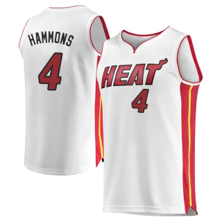 Youth A.J. Hammons Miami Heat White Fast Break Jersey - Association Edition