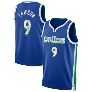Youth A.J. Lawson Dallas Mavericks Blue Swingman 2022/23 City Edition Jersey