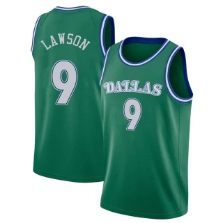 Youth A.J. Lawson Dallas Mavericks Green Swingman 2020/21 Hardwood Classics Jersey