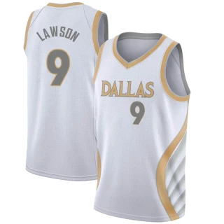 Youth A.J. Lawson Dallas Mavericks White Swingman 2020/21 Jersey - City Edition
