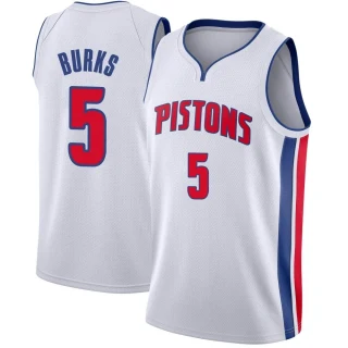 Youth Alec Burks Detroit Pistons White Swingman Jersey - Association Edition