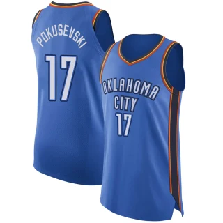 Youth Aleksej Pokusevski Oklahoma City Thunder Blue Authentic Jersey - Icon Edition