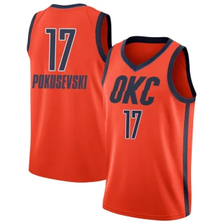 Youth Aleksej Pokusevski Oklahoma City Thunder Orange Swingman 2018/19 Jersey - Earned Edition