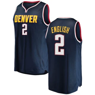 Youth Alex English Denver Nuggets Navy Fast Break 2018/19 Jersey - Icon Edition