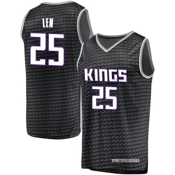 Youth Alex Len Sacramento Kings Black Fast Break Jersey - Statement Edition