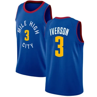 Youth Allen Iverson Denver Nuggets Blue Swingman Jersey - Statement Edition