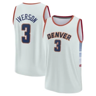 Youth Allen Iverson Denver Nuggets Fast Break Silver 2022/23 City Edition Jersey