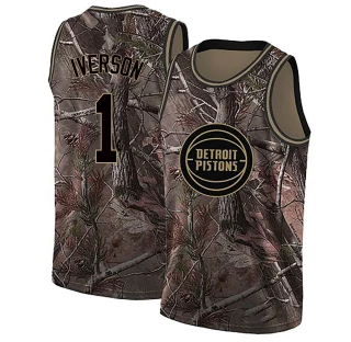Youth Allen Iverson Detroit Pistons Camo Swingman Realtree Collection Jersey