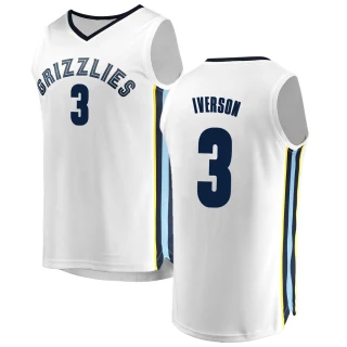 Youth Allen Iverson Memphis Grizzlies White Fast Break Jersey - Association Edition