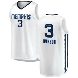 Youth Allen Iverson Memphis Grizzlies White Swingman 2018/19 Jersey - Association Edition