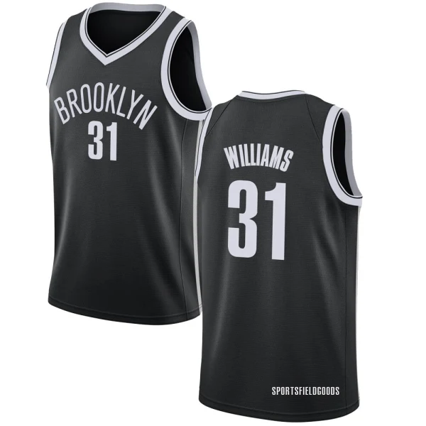 Youth Alondes Williams Brooklyn Nets Black Swingman Jersey - Icon Edition