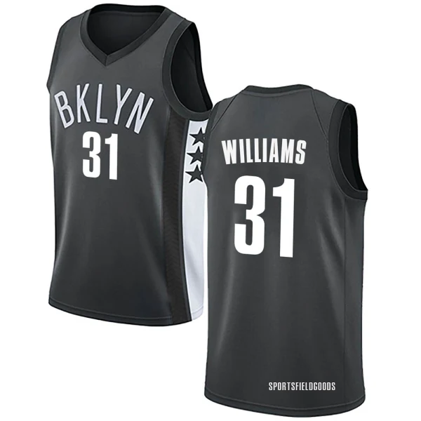 Youth Alondes Williams Brooklyn Nets Gray Swingman Jersey - Statement Edition