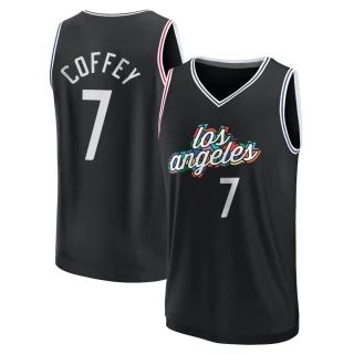 Youth Amir Coffey Los Angeles Clippers Black Fast Break 2022/23 City Edition Jersey