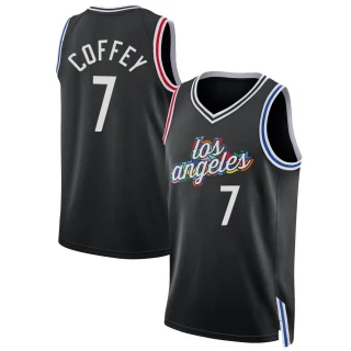 Youth Amir Coffey Los Angeles Clippers Black Swingman 2022/23 City Edition Jersey