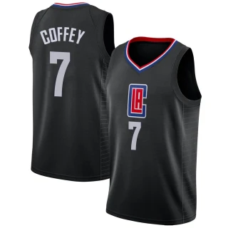Youth Amir Coffey Los Angeles Clippers Black Swingman Jersey - Statement Edition
